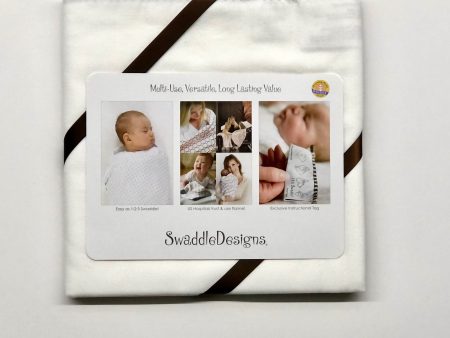 Ultimate Receiving Blanket Organic- Ivory with Brown Trim For Cheap