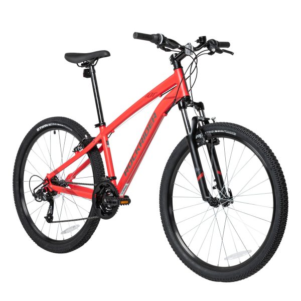 *TEST* Decathlon Rockrider ST100, 21 Speed Mountain Bike, 27.5 , Unisex, Red, Medium Hot on Sale