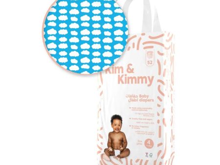 Kim & Kimmy Size 4 (9-14kg) – 52 Diapers on Sale