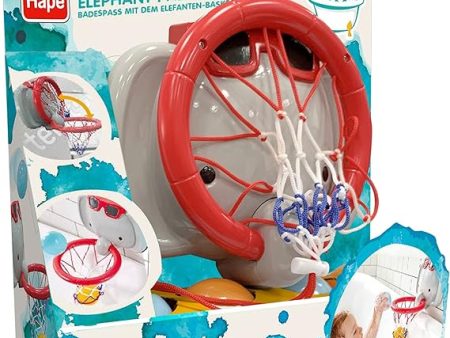 Hape Bath Time Basketball Elephant Pal | Bathtub Shooting Game Fashion